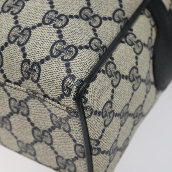 GUCCI GG Supreme Sherry Line Hand Bag Pvc Leather Navy Red 67 02 67 02 - Picture 12 of 16